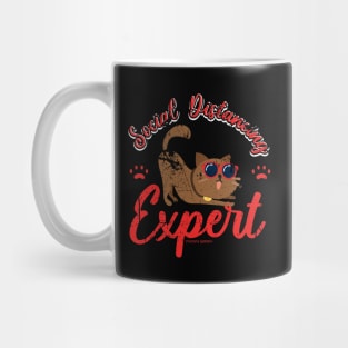 Social Distancing Expert Cat Lover Mug